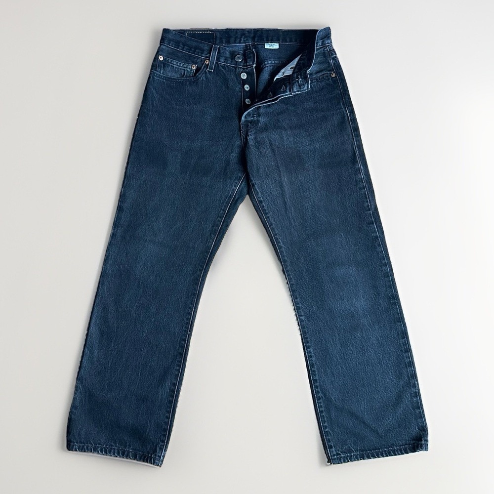 Vintage Y2K Levis 501 Jeans Mens 32x30 Fits 30x28 Black Denim Straight Dark Wash